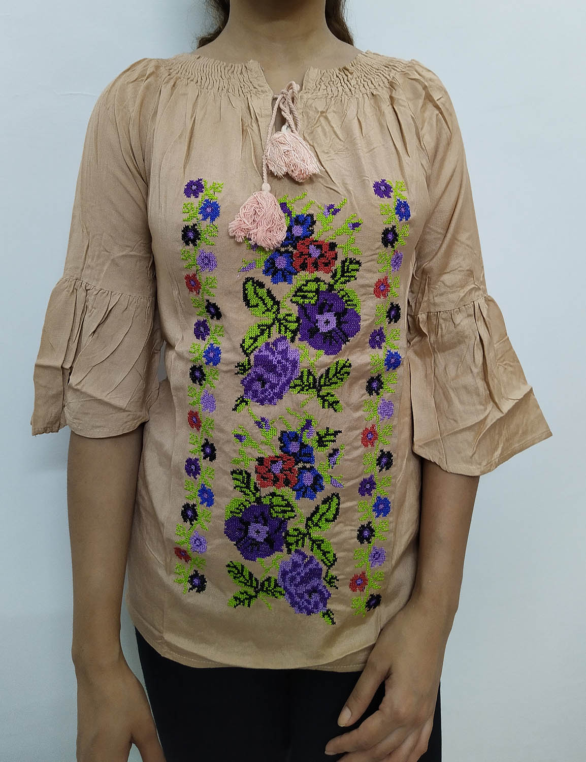 Badami Color Floral Girl Top - Image 5