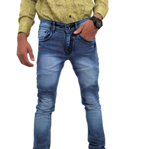 Birds Faded Blue Jeans - Slim Fit