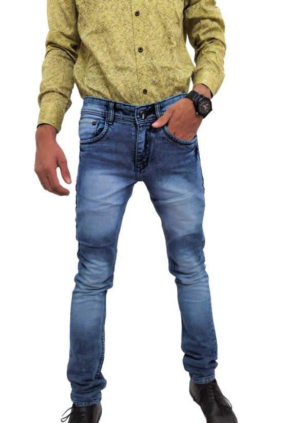 Birds Faded Blue Jeans - Slim Fit