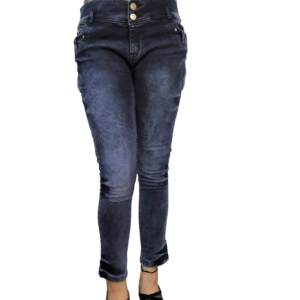 Alternative view of Women's Skinny Fit - Blackish Gray - Straight Leg Jeans