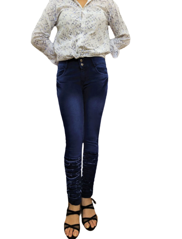 Women's Shreded Cut Jeans - Image 2