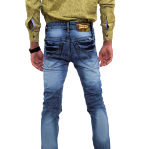 Alternative view of Birds Faded Blue Jeans - Slim Fit