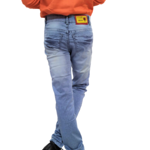 Alternative view of Denim Fashion Men's Slim Fit Casual Light Faded Sky Blue Jeans