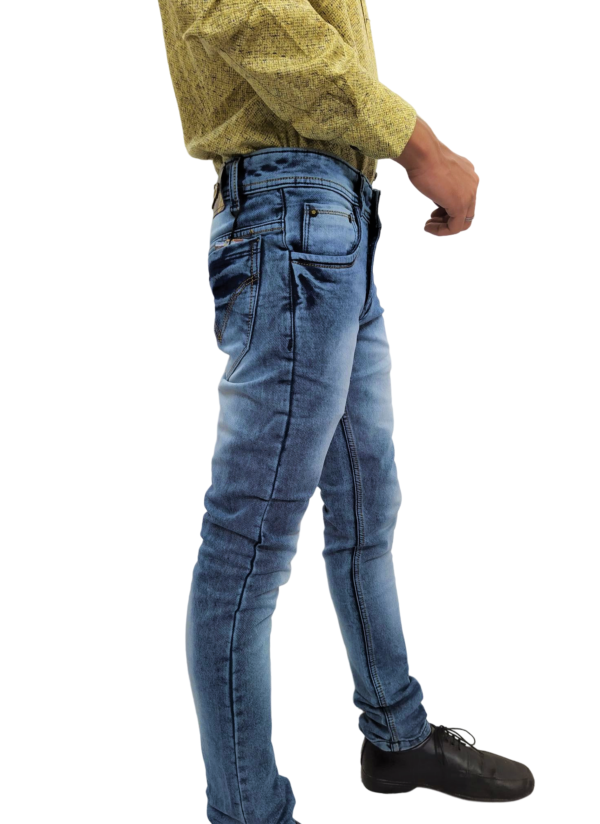 Birds Faded Blue Jeans - Slim Fit - Image 3