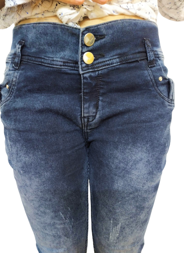 Women's Skinny Fit - Blackish Gray - Straight Leg Jeans - Image 6