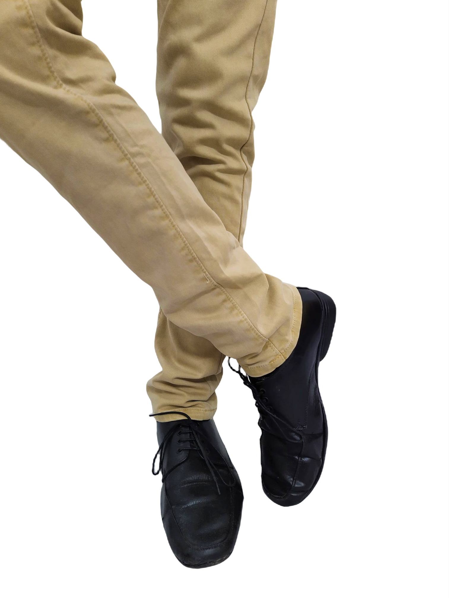 Men Solid Camel Color Casual Jeans - Image 8