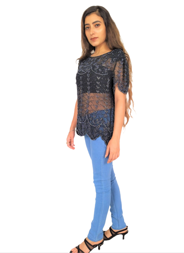 Single Buttoned Regular Fit Denim Jeans for Women and Girls - Sky Blue - Image 7