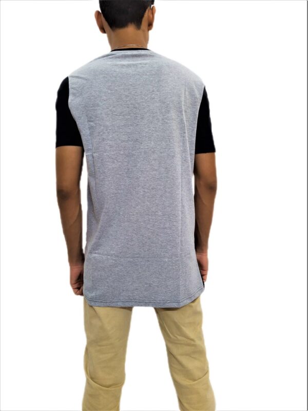 Men's Gray Regular Fit V-Neck Half Sleeve T-Shirt - Image 6