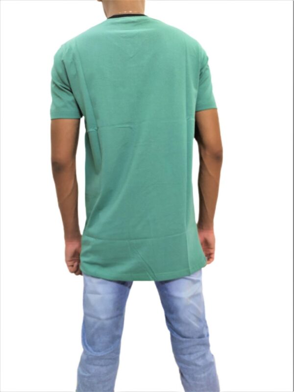 Men's Green Regular Fit V-Neck Half Sleeve T-Shirt - Image 5