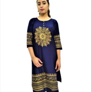 Blue Printed Kurti for Women
