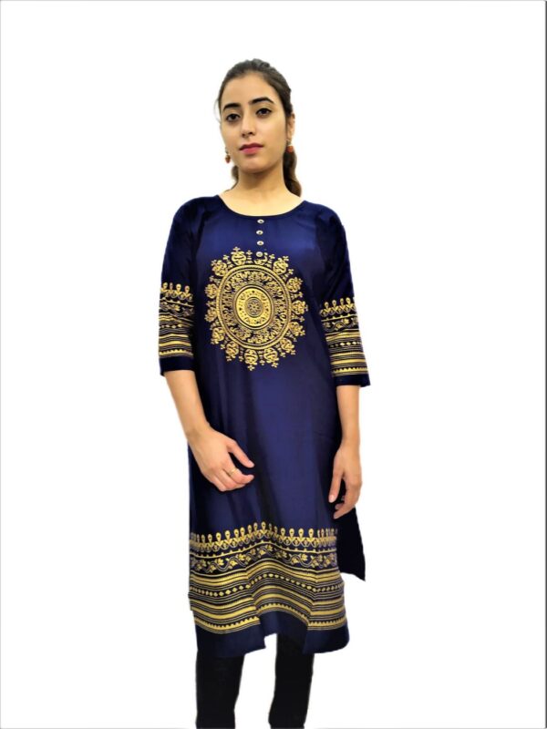 Blue Printed Kurti for Women
