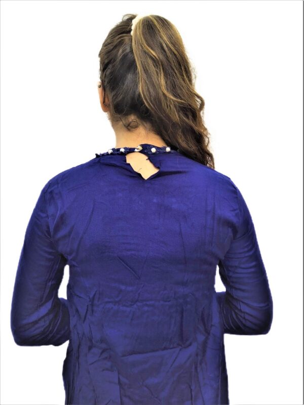 Women's Blue Solid Regular Fit Top - Image 5
