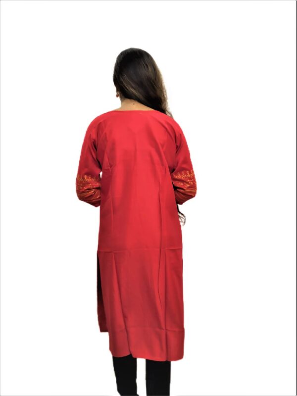 Red Printed Kurti for Women - Image 8