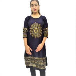 Black Printed Kurti for Women