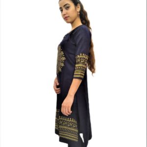 Alternative view of Black Printed Kurti for Women