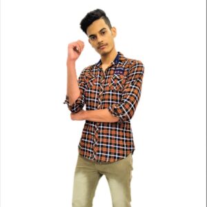 Alternative view of Men's Brown Check Design Casual Shirt