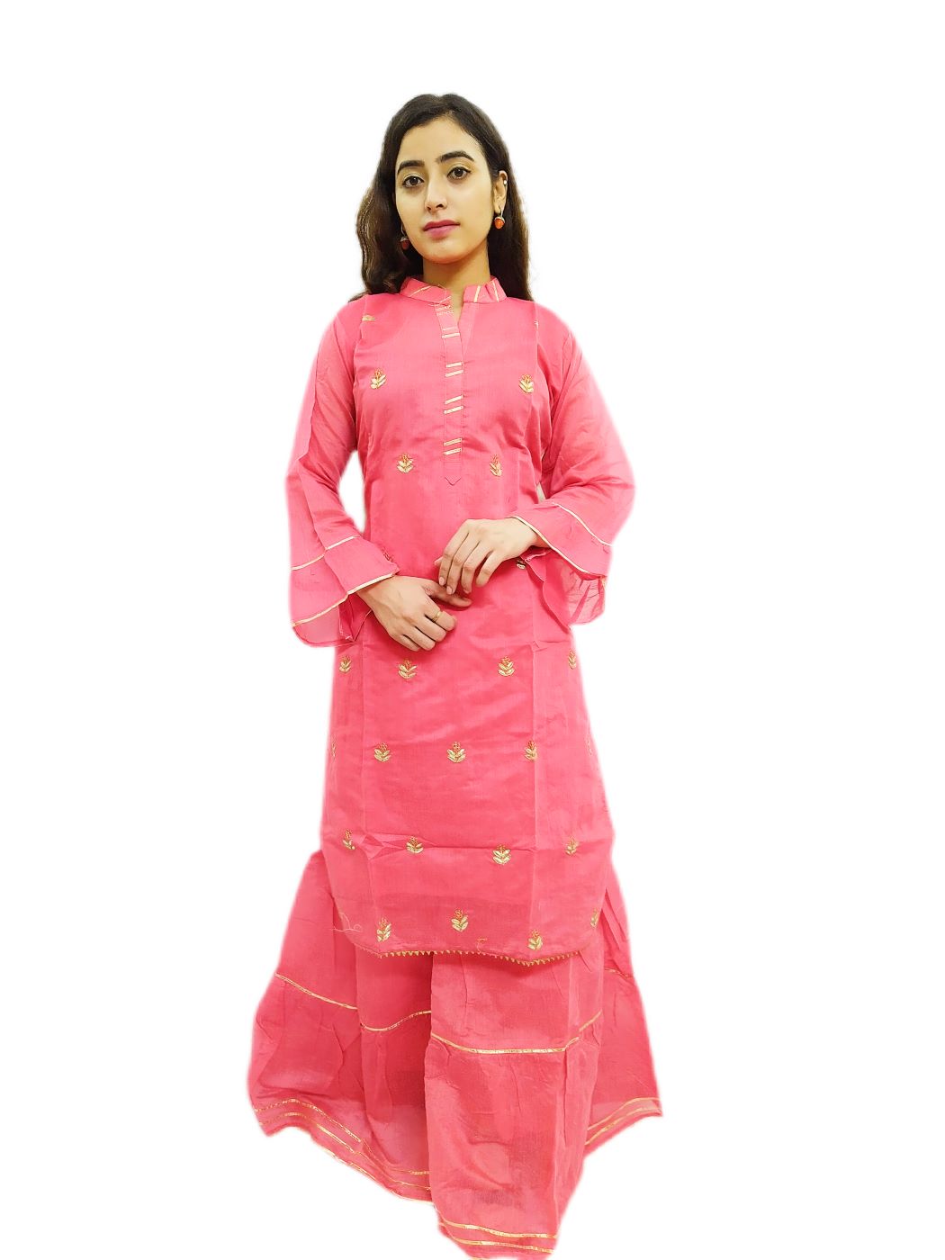Women's Fashionable Pink Sharara Suit