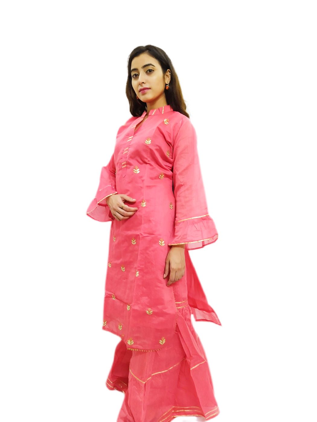 Women's Fashionable Pink Sharara Suit - Image 3