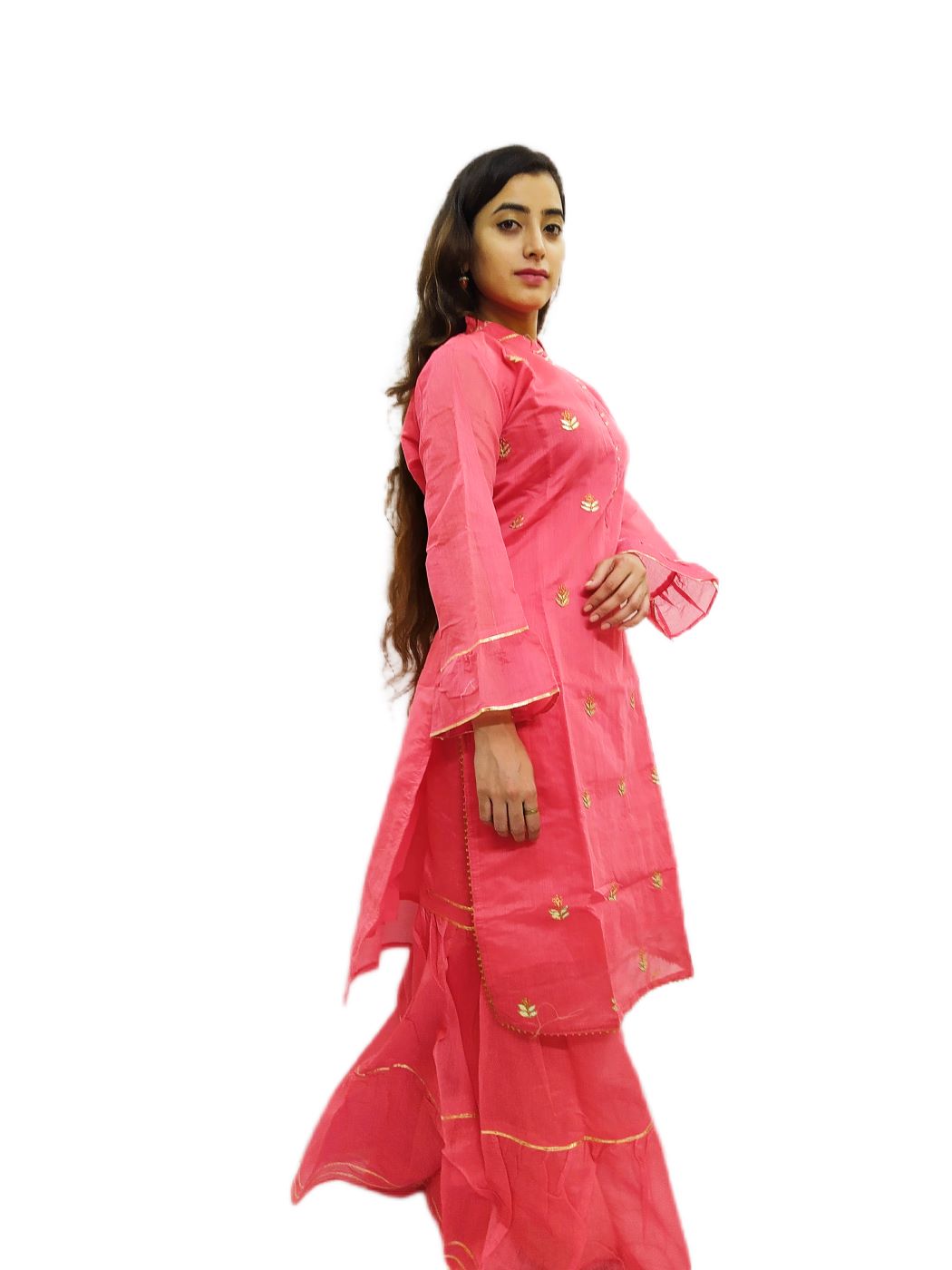 Women's Fashionable Pink Sharara Suit - Image 4