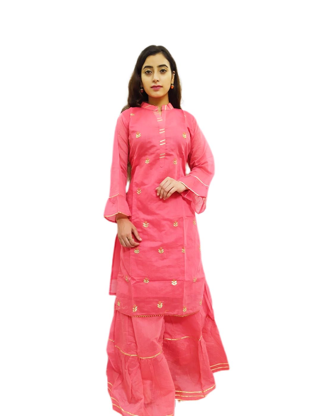 Women's Fashionable Pink Sharara Suit - Image 5