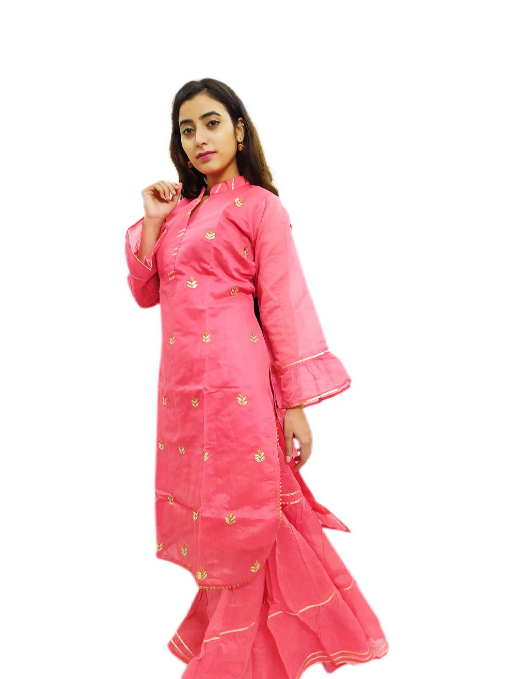 Women's Fashionable Pink Sharara Suit - Image 6