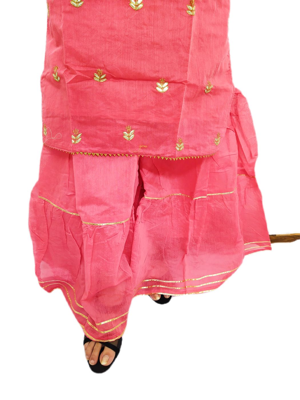 Women's Fashionable Pink Sharara Suit - Image 8