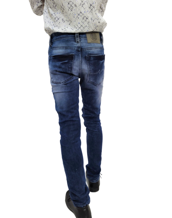 Men's Solid Blue Casual Jeans - Image 5
