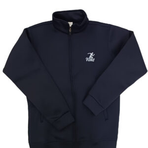 Solid Blue Black Button Jacket For Men