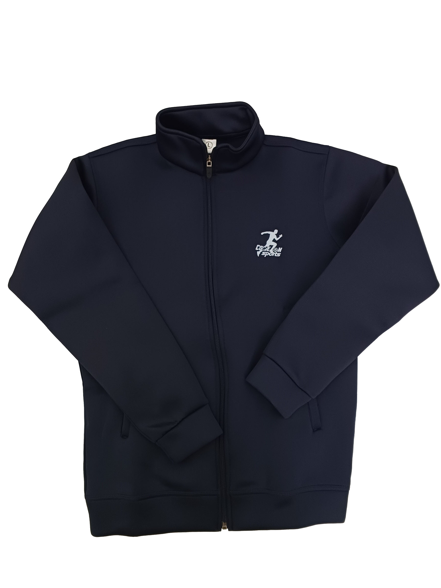 Solid Blue Black Button Jacket For Men