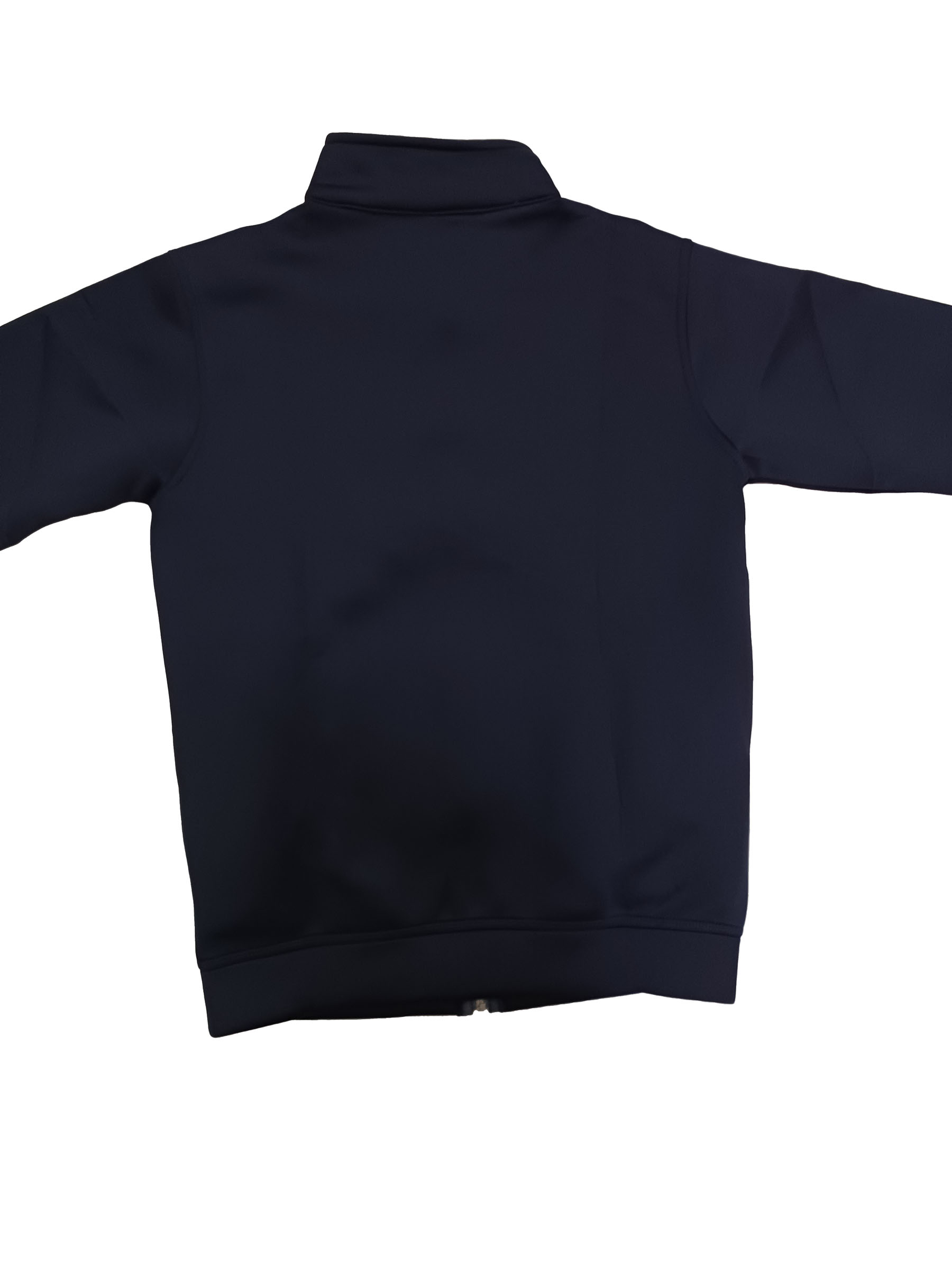 Solid Blue Black Button Jacket For Men - Image 4