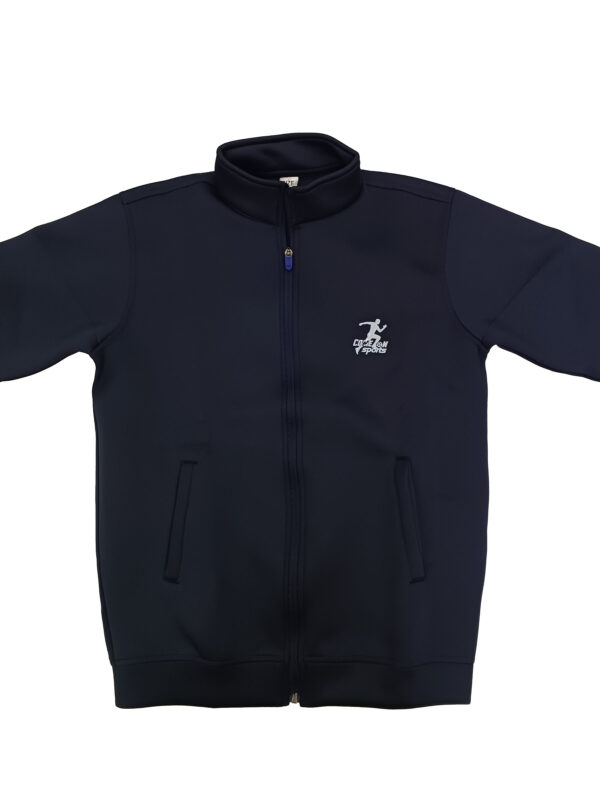 Solid Blue Violet Button Jacket For Men - Image 3