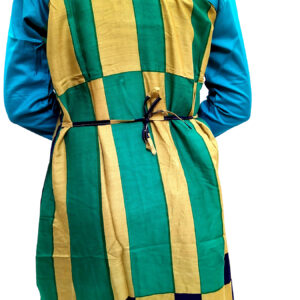Women’s Multicolor Wide Stripe Firozi Base Designer Rayon Kurti - Image 6