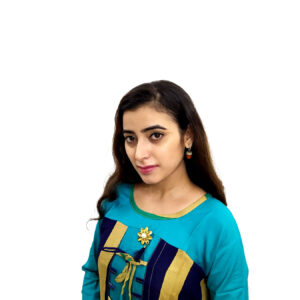 Women’s Multicolor Wide Stripe Firozi Base Designer Rayon Kurti - Image 9