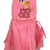 Light Pink Net Floral Embroidered Party Frock for Baby Girls | Soft 3-Layer Net Dress for Birthday & Wedding | Comfortable Kids Wear