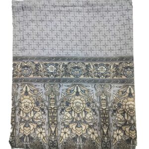 Light Pink Floral Digital Print King Size Flat Double Bedsheet with 2 Pillow Covers | Violet Background | Size 108 x 108 Inches | Super Soft Fabric - Image 3