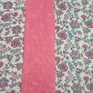 4 Piece Comforter Set with Bedsheet & 2 Pillow Covers – Dark Pink Floral Print on Light Pink Background, Comforter 86 x 86 Inches, Flat Bedsheet 108 x 108 Inches - Image 3