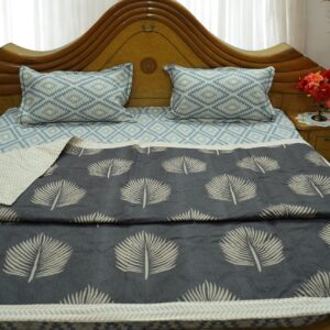 Bird Wings Printed Double Bed Comforter/Quilt | Microfiber Cotton AC Blanket| 86 x 86 Inches | Soft Microfiber Filling