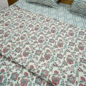 Alternative view of Flower Bunch Printed Double Bed Premium Comforter | Super Soft Microfiber Quilt | AC Blanket | Size 86 x 86 Inches | Breathable & Lightweight