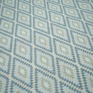 Alternative view of Gray Waving Pattern Trapezoidal Design Double Bed Bedsheet | 108 x 108 Inches | with 2 Pillow Covers