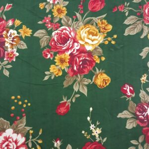 Alternative view of Multicolor Green Floral Double Bedsheet with 2 Matching Pillow Covers, Vibrant Print, Size 90 x 100 Inches
