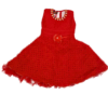 Red Satin Feather Frock for Baby Girls | 4-Layer Dress | Size 5–6 Years | Fancy Birthday, Wedding & Festive Dress for Kids