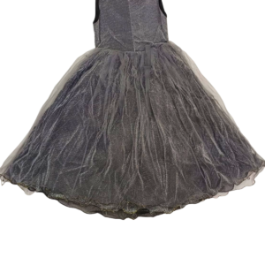 Alternative view of Silver Grey Net Gown for Girls (8–9 Years) | 4 Layer Princess Dress