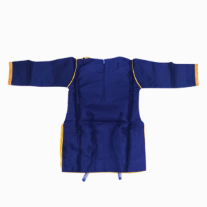 Navy Blue Embroidered Sharara Suit Set for Girls, Bell Bottom Sharara Pant with Golden Work, Size 6–7 Years - Image 4
